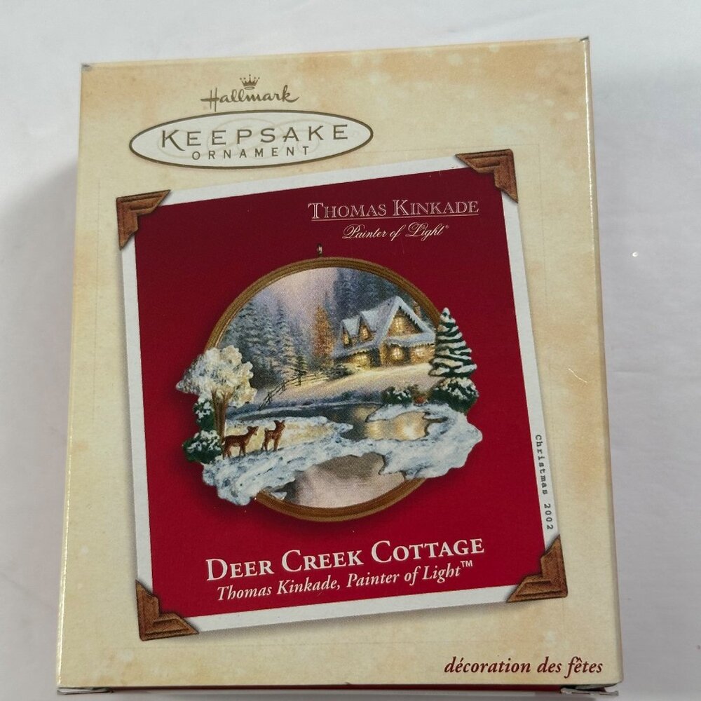 Vintage Hallmark Keepsake Ornament Thomas Kinkade Deer Creek Cottage Dated 2002 - Picture 6 of 9